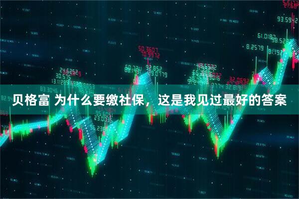 贝格富 为什么要缴社保，这是我见过最好的答案